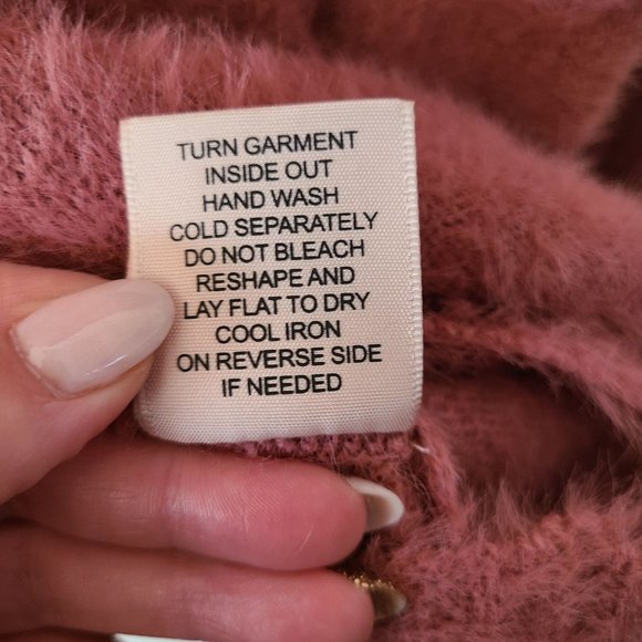 Philosophy US Women's Size 1X Hooded Eyelash Sweater Mountain Rose NEW - Picture 7 of 11